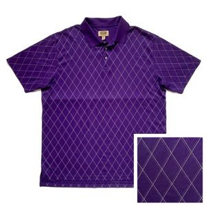 The Foundry Supply Co Men’s Golf Polo Shirt Purple - XXL 2XL Tall